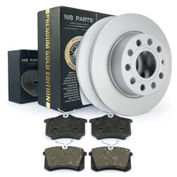 NB PARTS Bremsscheiben + Bremsbeläge Premium Gold Edition hinten