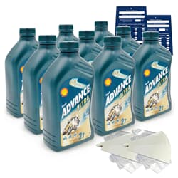 9L Shell Advance Ultra 2T JASO FD API TC