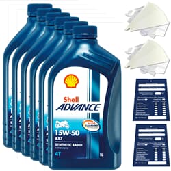 6L Shell Advance 15W50 4T AX