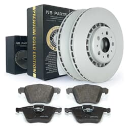 NB PARTS Disques de frein + plaquettes de frein avant