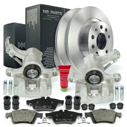 NB PARTS Disques de frein + plaquettes de frein + étriers de frein arrière