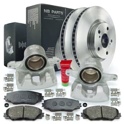 NB PARTS Bremsscheiben + Bremsbeläge + Bremssättel vorne