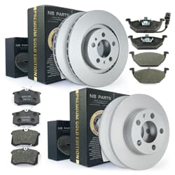 NB PARTS Disques de frein + plaquettes de frein avant + arrière