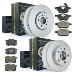 NB PARTS Disques de frein + plaquettes de frein avant + arrière