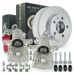 NB PARTS Brake Discs + Frein Callipers Premium Gold Edition arrière