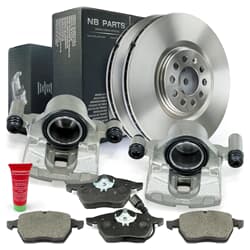 NB PARTS Disques de frein + plaquettes de frein + étriers de frein avant