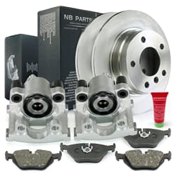 NB PARTS Disques de frein + plaquettes de frein + étriers de frein arrière