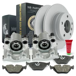 NB PARTS Disques de frein + plaquettes de frein + Callippers Brake Premium Gold Edition arrière