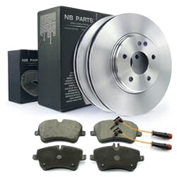 NB PARTS Disques de frein + plaquettes de frein + contacts d'avertissement avant