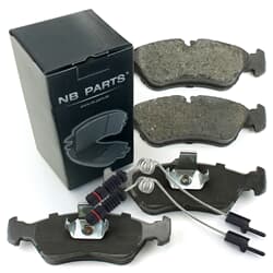 NB PARTS Bremsbeläge + Warnkontakte vorne radseitig