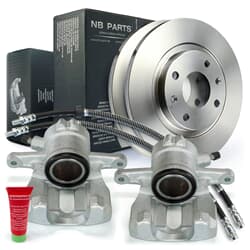 NB PARTS Dischi freno + pinze freno + tubi freno anteriori