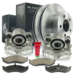 NB PARTS Dischi freno + pastiglie freno + pinze freno anteriori