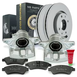 Disco di freno per ricambi NB + pastiglie dei freni + Callipers Brake Premium Gold Edition Front