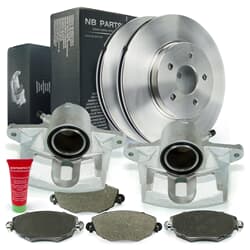 NB PARTS Dischi freno + pastiglie freno + pinze freno anteriori
