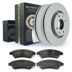 NB PARTS Bremsscheiben + Bremsbeläge Premium Gold Edition vorne