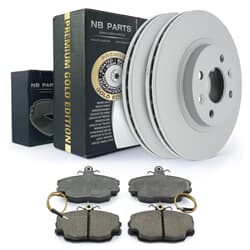 NB PARTS Bremseskiver + bremseklosser Premium Gold Edition Front