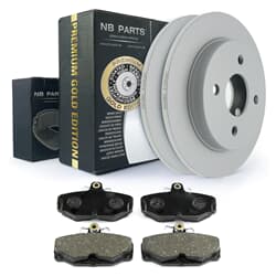 NB PARTS Bremsscheiben + Bremsbeläge Premium Gold Edition hinten