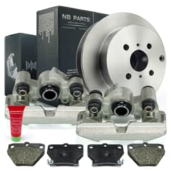 NB PARTS Dischi freno + pastiglie freno + pinze freno posteriori