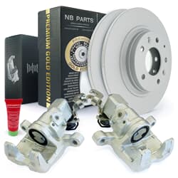 NB PARTS Piese de frâna discuri + frâna Calpersers Premium Gold Edition spate