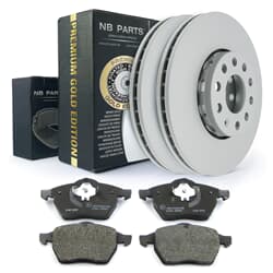 Disco di freno per ricambi NB + pastiglie dei freni Premium Gold Edition Front