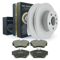NB PARTS Bremsscheiben + Bremsbeläge Premium Gold Edition vorne