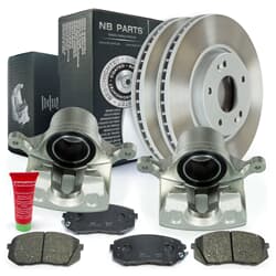 NB PARTS Bremsscheiben + Bremsbeläge + Bremssättel vorne