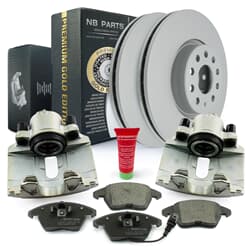 NB PARTS bromsskivor + bromsbelägg + broms callipers premium guldutgåva front NB PARTS bromsskivor + bromsbelägg + broms callipers premium guldutgåva front