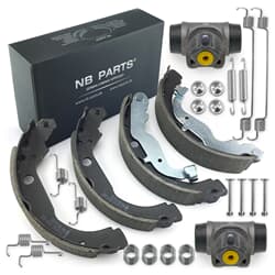 NB PARTS Patins de frein + cylindre de frein de roue + kit d'accessoires avant côté roue