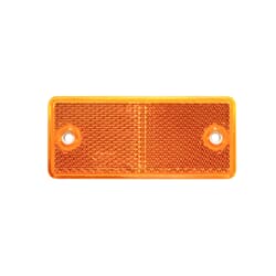 ASPÖCK Rückstrahler 90x40mm gelb eckig mit Loch & Klebefolie 15-5432-047