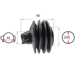 NB PARTS Bellows 4 Pleats 40/70mm 130mm egnet for Winterhoff WS3000