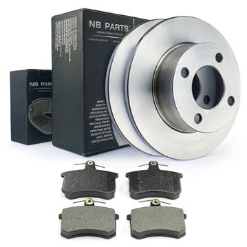 Bremsen-set Hinten Bremsscheiben + Bremsbeläge Ø 245 VOLL Bremsklötze HA Kit