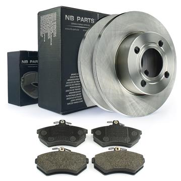 Bremsen-set Vorne Bremsscheiben + Bremsbeläge Ø 256mm Voll Bremsklötze VA Kit