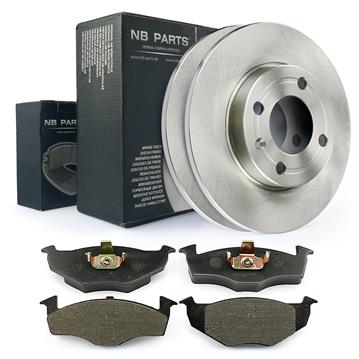 Bremsen-set Vorne Bremsscheiben + Bremsbeläge Ø 239mm Voll Bremsklötze VA Kit