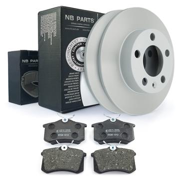 Bremsen-set Hinten Bremsscheiben + Bremsbeläge Ø232 Voll Bremsklötze HA Kit