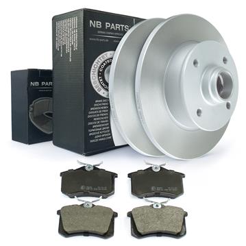 Bremsen-set Hinten Bremsscheiben + Bremsbeläge Ø 226mm Voll Bremsklötze HA Kit