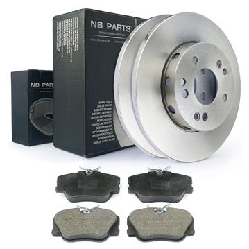 Bremsen-set Vorne Bremsscheiben + Bremsbeläge Ø 284mm Voll Bremsklötze VA Kit