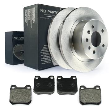 Bremsen-set Hinten Bremsscheiben + Bremsbeläge Ø 286mm Voll Bremsklötze HA Kit