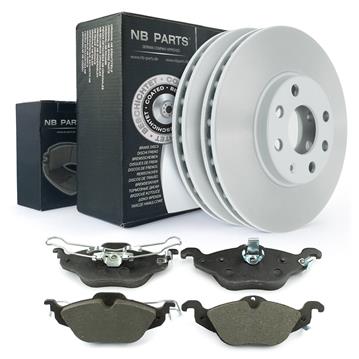 BREMSSCHEIBEN Ø256 BELÜFTET + BREMSBELÄGE VORNE 4-LOCH