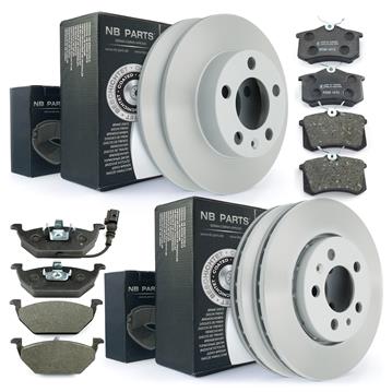 BREMSSCHEIBEN + BREMSBELÄGE VORNE + HINTEN