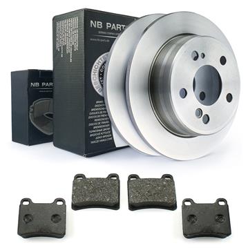 BREMSSCHEIBEN Ø258 VOLL + BREMSBELÄGE HINTEN
