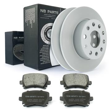 BREMSSCHEIBEN Ø256 VOLL + BREMSBELÄGE HINTEN