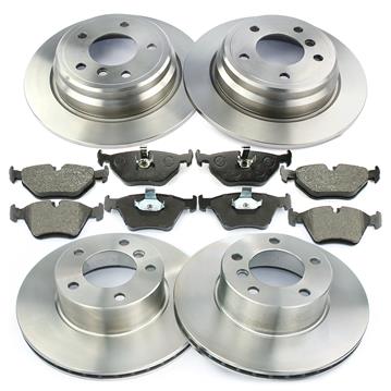 thumbnail interactive-video image 1 of Front & Rear Brake Rotors And Pads Set For BMW 5 Series E39 520 523 525 I D TD 1 of 3
