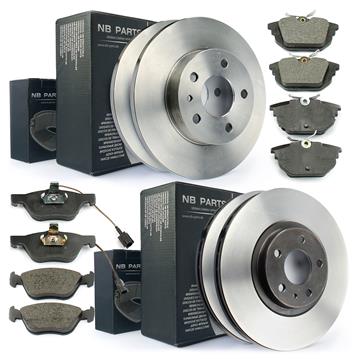 BREMSSCHEIBEN Ø 284 + BREMSBELÄGE VORNE + HINTEN