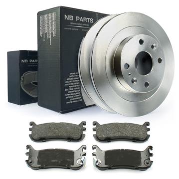 BREMSSCHEIBEN + BREMSBELÄGE VOLL HINTEN