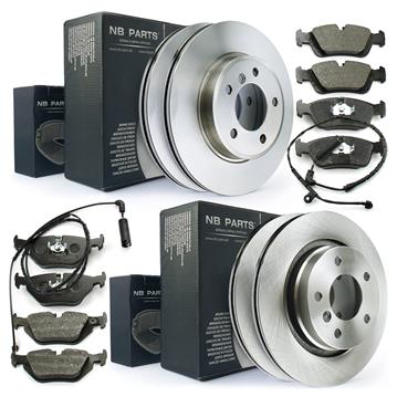 BREMSSCHEIBEN + BREMSBELÄGE + WK VORNE + HINTEN