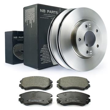4x BREMSSCHEIBE BREMSBELÄGE BREMSKLÖTZE VORNE HINTEN HYUNDAI TUCSON BIS 03.10