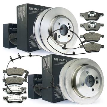BREMSSCHEIBEN + BREMSBEL&#196;GE + WK VORNE + HINTEN