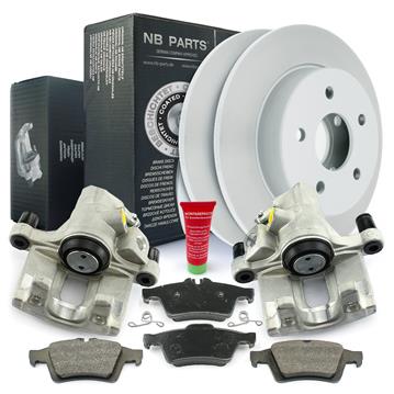 2x Bremssattel + Bremsscheiben + Bremsbeläge