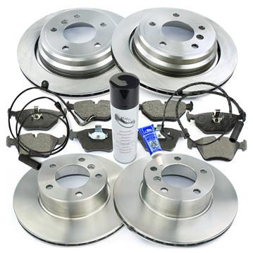 thumbnail image 2 of NB PARTS Brake Rotors Pads Wear Sensor Kit Front Rear For BMW 5 Series E39 520-525 2 of 4