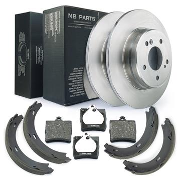 Para Mercedes E270 2002 en la parte delantera trasera Disco De Freno /& Almohadillas